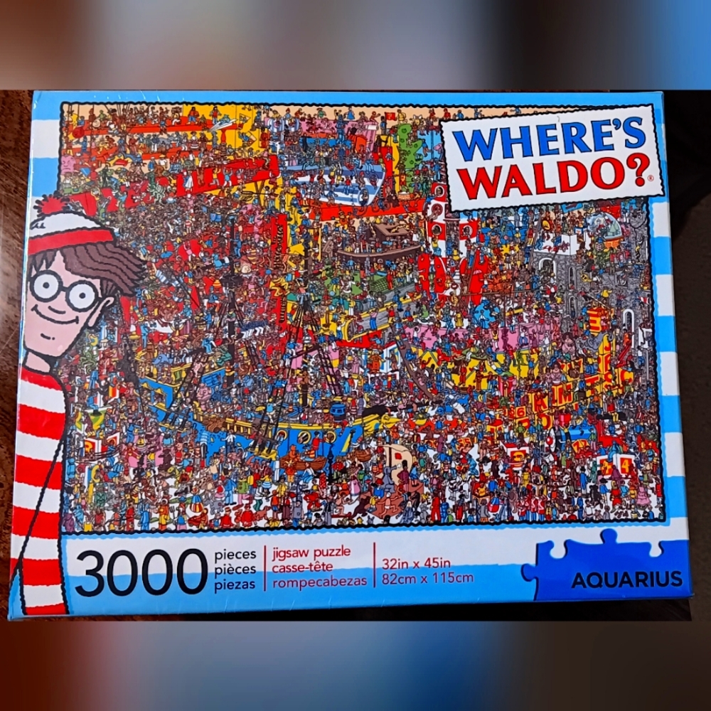 New, factory sealed, Where's Waldo 3000 piece puzzle.